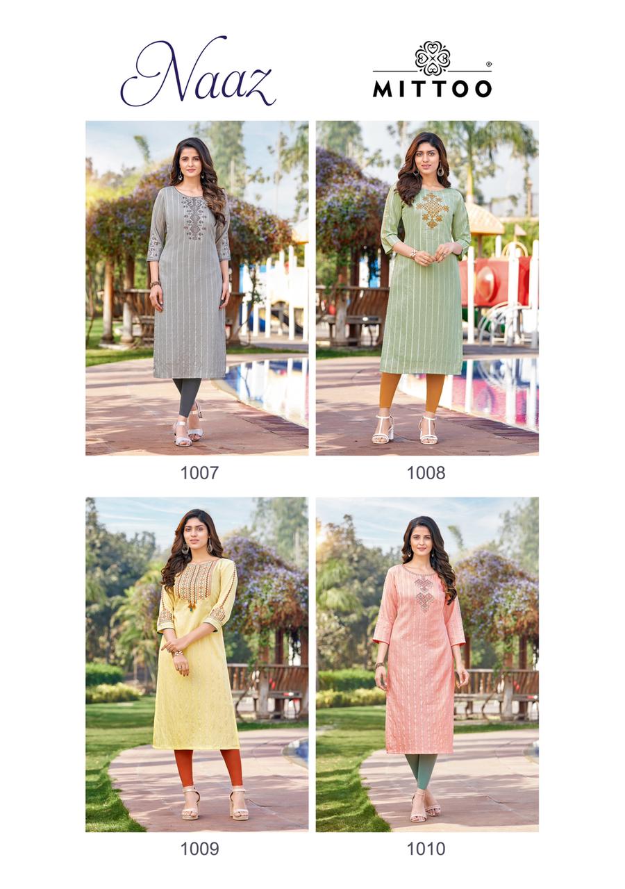 Mittoo Naaz Latest Designer Party Wear Pure Cotton Designer Kurti Collection